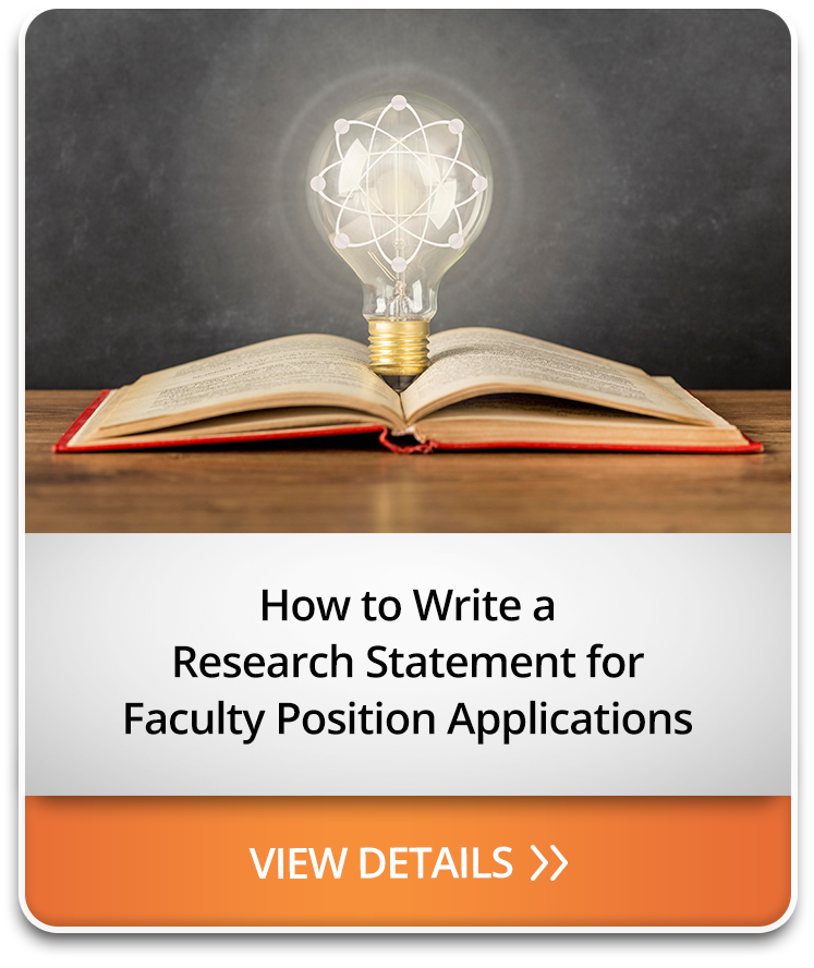 How to Write a Research Statement for Faculty Position Applications