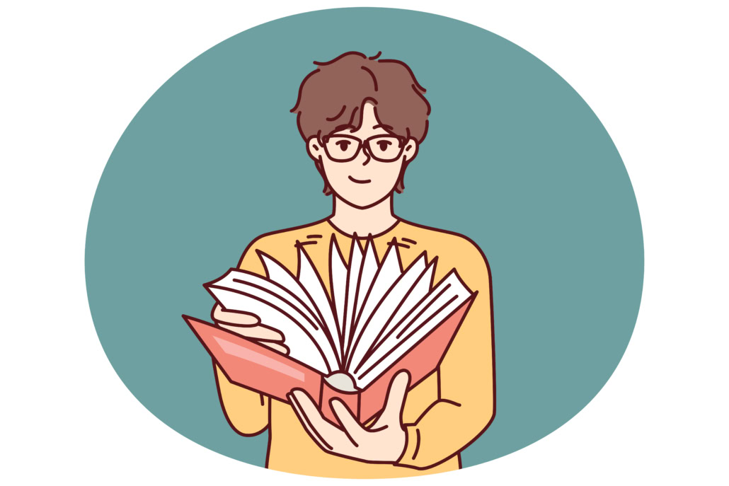 a depiction of a senior getting ready to publish their research