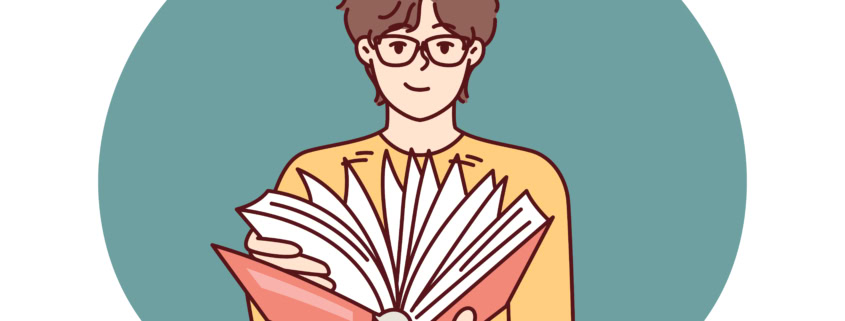 a depiction of a senior getting ready to publish their research