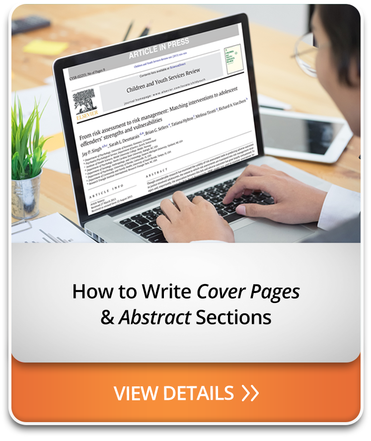 How to Write <em>Cover Pages</em> & <em>Abstract</em> Sections
