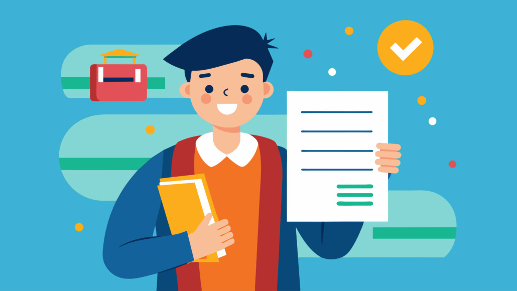 a vector depiction of an academic who has chosen a dissertation research topic