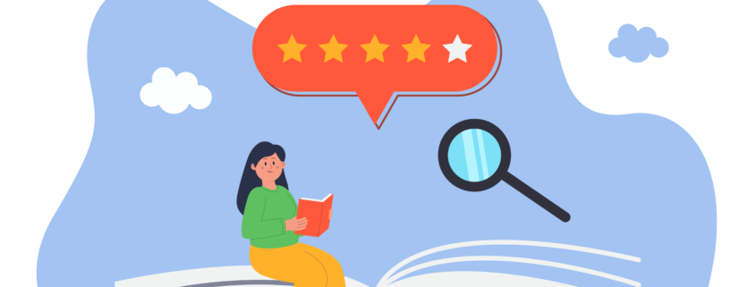 a depiction of someone giving an academic book review