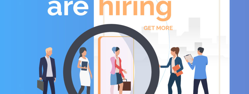 a vector depiction of a researcher navigating academic job offers