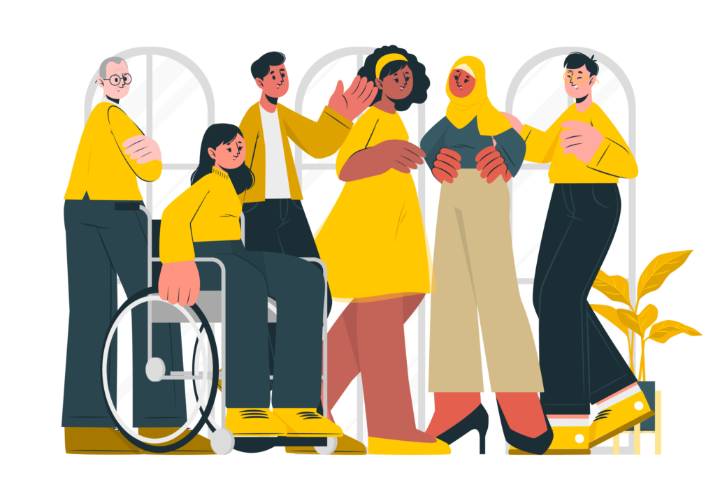 A vector depiction of diversity in higher education students