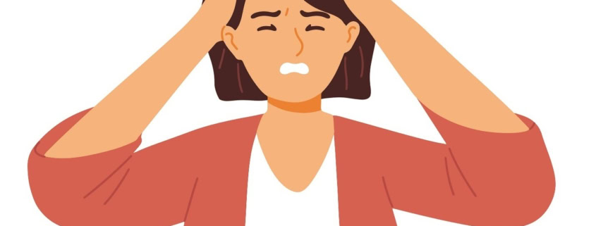 a depiction of someone struggling with preventing burnout and managing stress